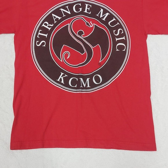 Tech N9ne Strange Music KCMO Rap Shirt Mens Size Medium Double Sided Black & Red - Picture 5 of 14